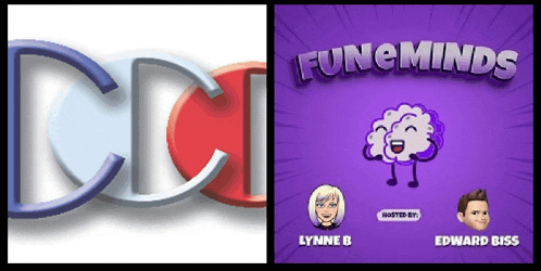 a cartoon of a brain with the words funeminds written above it