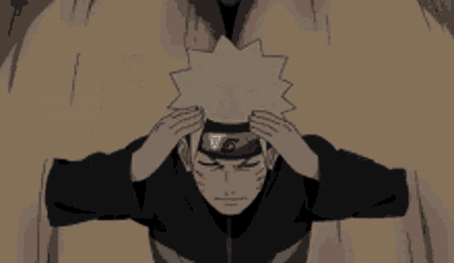 a cartoon character with a speech bubble that says " naruto " on it