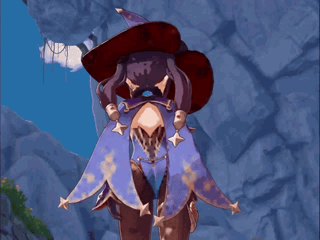 a girl wearing a red hat and earrings is standing in a video game .