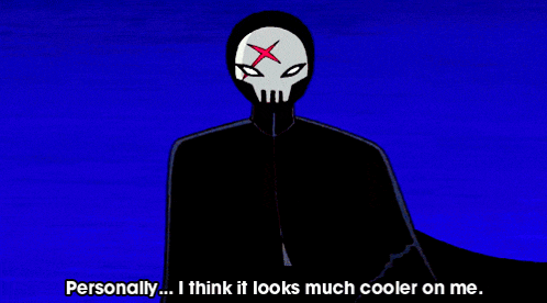 a cartoon character is saying personally i think it looks much cooler on me