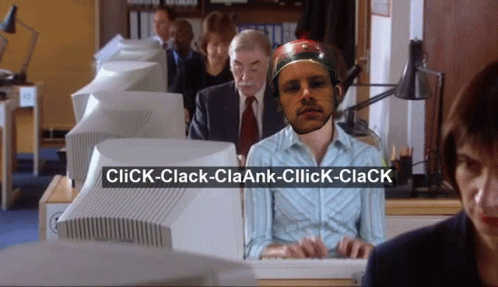 Typing Maniac Click Clack GIF - Typing Maniac Click Clack Sergei GIFs