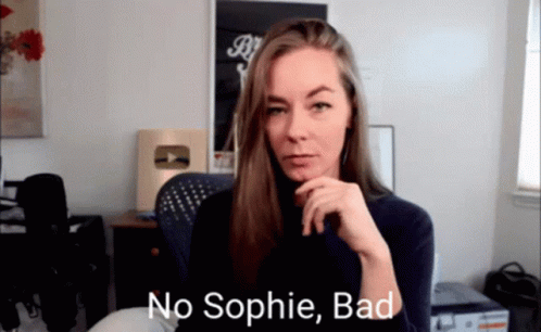 No Sophie Bad Sophie GIF - No Sophie Bad Sophie Bad GIFs