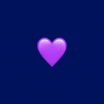 a purple heart on a dark blue background .