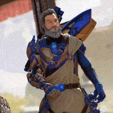 a statue of a man with a beard and a blue armor