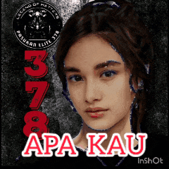 a picture of a woman with the words apa kau on her face