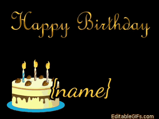 a birthday cake with candles on it and the words happy birthday