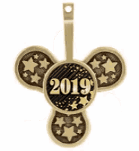 a gold medal that says 2019 on it