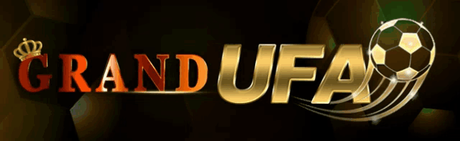 a logo for grand ufa with a soccer ball on it