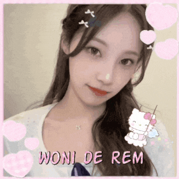 a picture of woni de rem with hello kitty