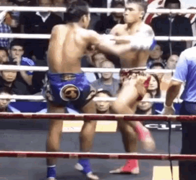 Muay Thai Sweep GIF - Muay Thai Sweep Knock Out GIFs