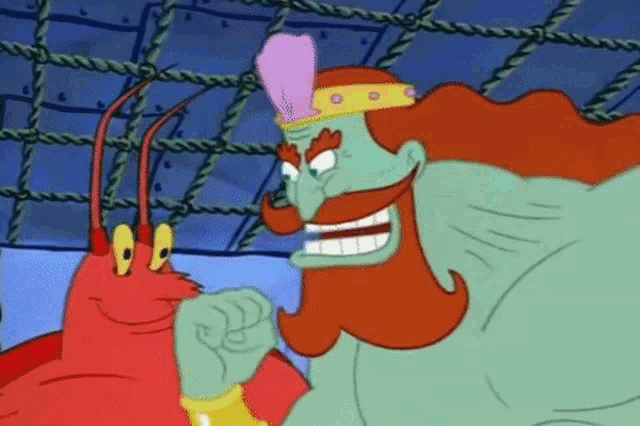 Larry The Lobster King Neptune GIF - Larry The Lobster King Neptune Spongebob GIFs