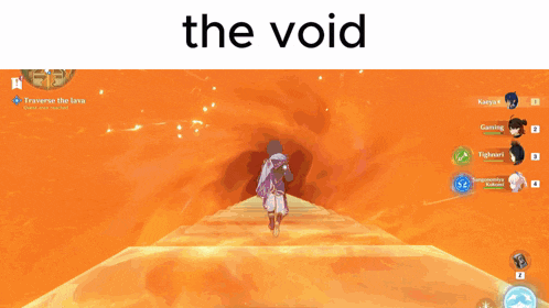 a screenshot of a video game with the word the void at the top