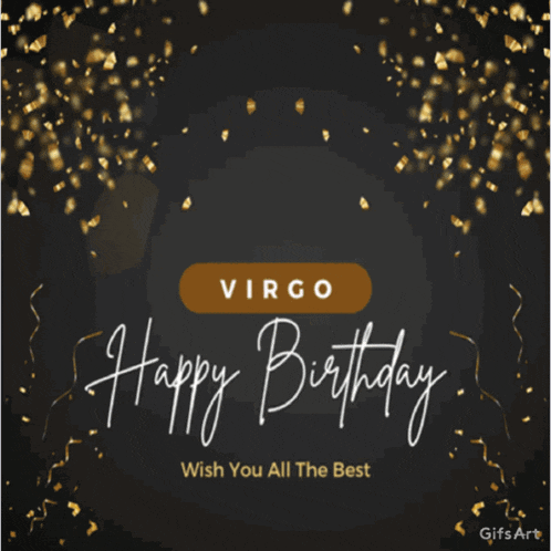 a virgo birthday card with a picture of a man
