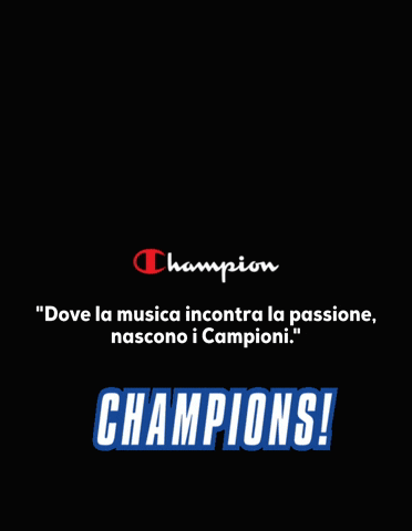 a black background with a champion logo and the word champions