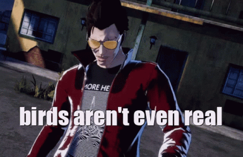No More Hero No More Heroes GIF - No More Hero No More Heroes Birds Arent Real GIFs