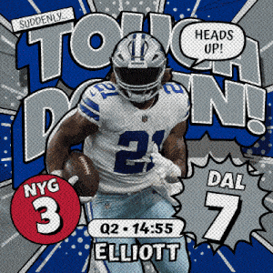 a cowboys football player is running with a ball