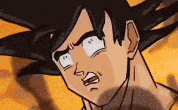 a close up of a cartoon character with a very angry face .