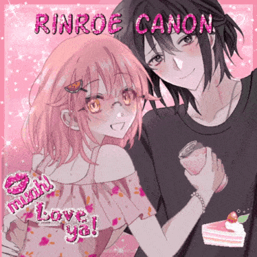 a picture of a girl and a boy with the name rinroe canon on the top