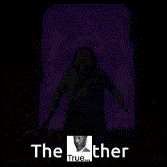 a black and white photo of a man with the words " the other true " written below it