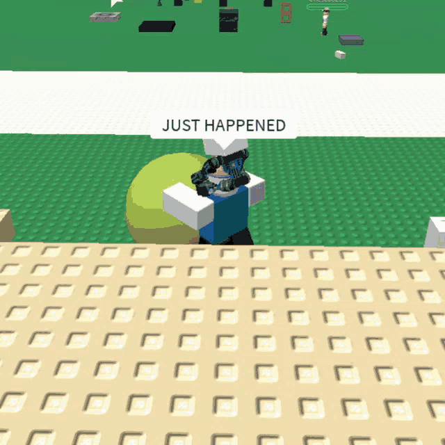 a screenshot of a video game that says just happened on it