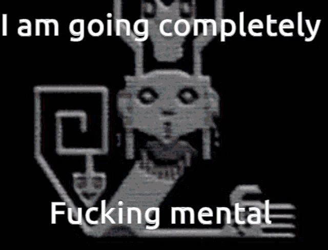 a drawing of a skull with the words i am going completely fucking mental below it