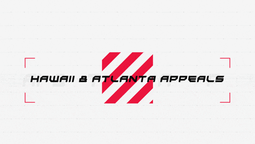hawaii and atlanta appeals logo with a red and white striped design