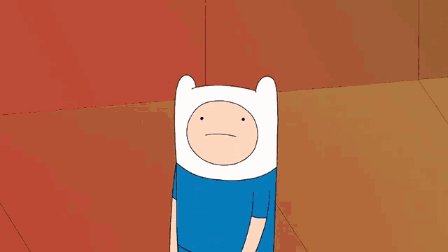 a cartoon character covering his mouth with his finger
