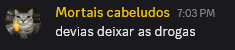 a blurred image of a cat with mortais cabeludos devias deixar as drogas