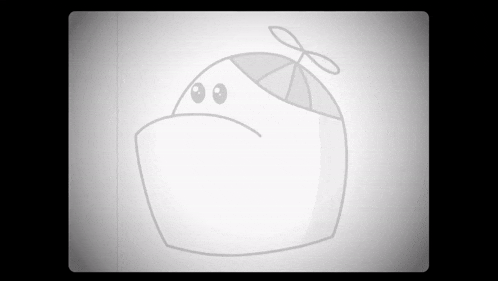 a drawing of a cartoon character with a bandaged head