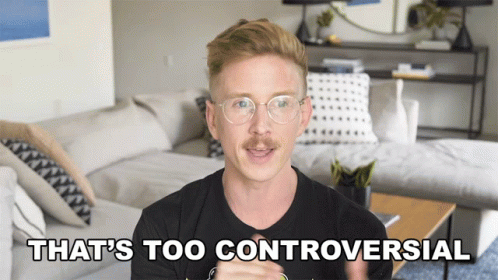 Thats Too Controversial Tyler Oakley GIF - Thats Too Controversial Tyler Oakley Opinions GIFs