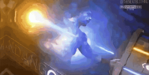 a graphic of a person with a light coming out of their mouth that says sky sports
