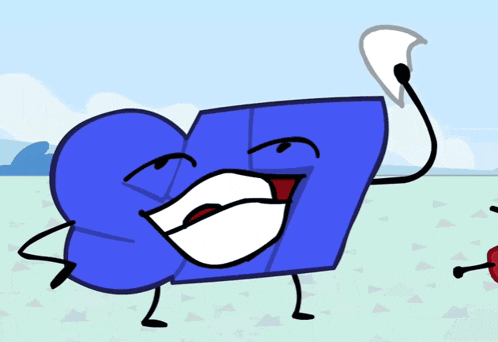 a cartoon character is holding a piece of paper in its hand