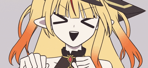 a cartoon drawing of a girl with yellow hair and a hat