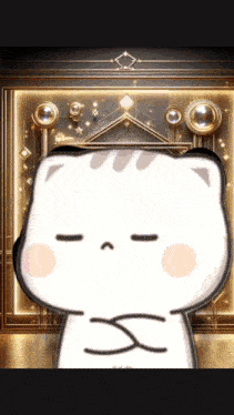 a cartoon cat with a crown on its head
