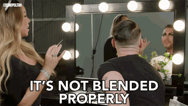 Its Not Blended Properly Working On It GIF - Its Not Blended Properly Working On It Makeup GIFs