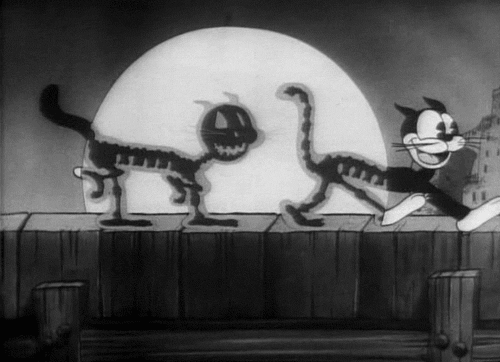 Sittin' On A Backyard Fence 1933 GIF - Retro Cartoons Cats GIFs