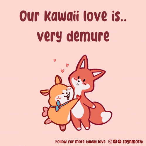 a poster that says our kawaii love is