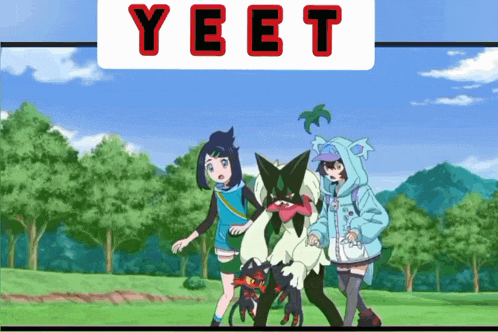 the word yeet that is on a white background