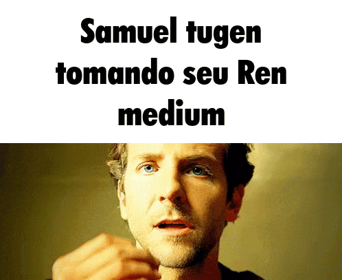 samuel tugen tomando seu ren medium is written above a man with blue eyes