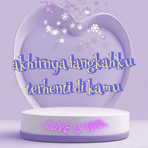 a purple heart with the words love u wine on it