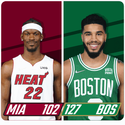 Miami Heat (102) Vs. Boston Celtics (127) Post Game GIF