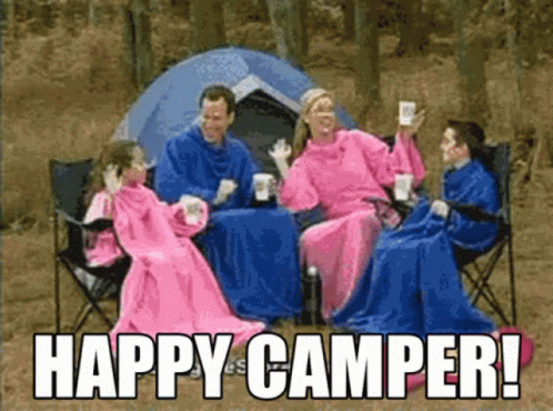 Camping Hoodies GIF - Camping Hoodies Happy Camper GIFs