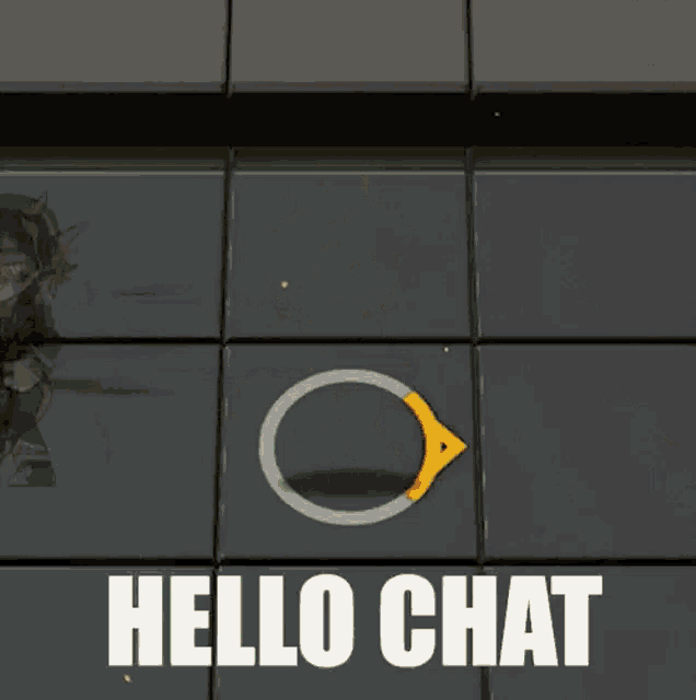 a cartoon character in a top hat is holding a sword in a video game and says hello chat .