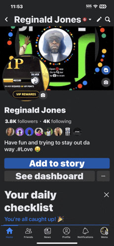 a screenshot of reginald jones ' profile on facebook