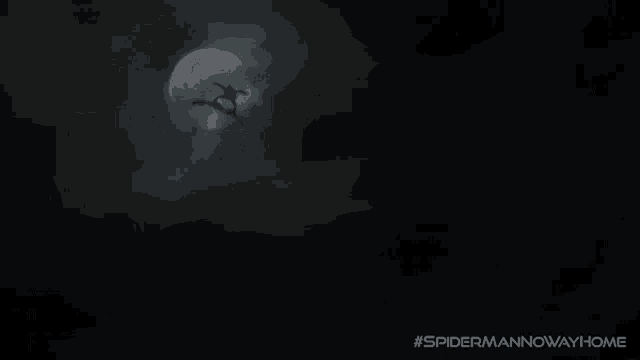 a spider-man no way home advertisement with a full moon in the background