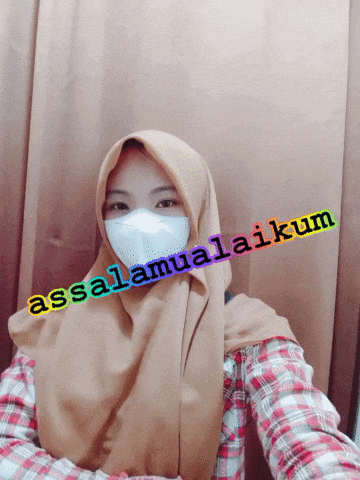 a woman wearing a hijab and a mask says assalamualaikum on the bottom