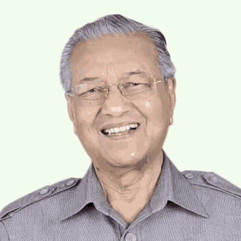 Laughing Dr Mahathir GIF