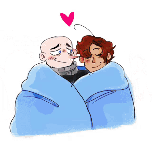 a blurry drawing of a person kissing another person