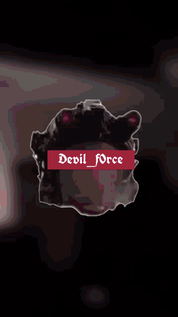 devil_force is written on a black background