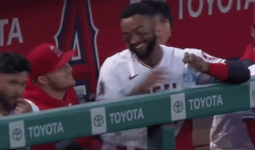 Jo Adell Mike Trout GIF